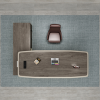 Bureau de direction moderne de luxe en bois, mobilier de PDG au design élégant pour usage commercial, bureau à domicile, luxe Schreibtisch