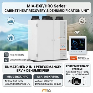 Unité combinée de <span class=keywords><strong>ventilation</strong></span> mécanique à récupération de chaleur (<span class=keywords><strong>VMC</strong></span>) double flux avec déshumidificateur d'air 33L/D, contrôlée par application Tuya WIFI - Product Image 1