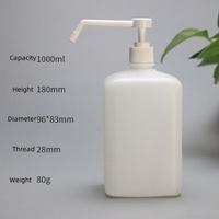 Bouteille carrée en PEHD avec pompe à long bec pour shampoing, lotion, savon liquide, désinfectant pour les mains – Contenant en plastique, emballage personnalisé, fourniture directe usine