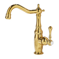Robinet de lavabo rotatif à 360 degrés en laiton de style européen
