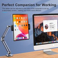 Support de téléphone et tablette pour lit, bras flexible en aluminium, support pliable universel rotatif à 360 degrés pour iPhone, iPad