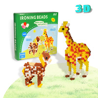 Kit de Perles à Repasser 3D Animaux Maisonnettes DIY – Perles Colorées à Coller au Fer – Jouet Éducatif et Artisanat pour Enfants