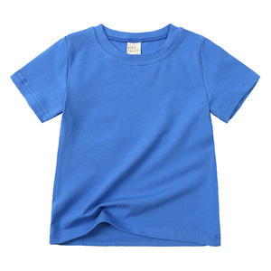 T-shirt vierge pour enfants, tricot 100% coton, Logo personnalisé, vente en gros, été, baby shower, garçon <span class=keywords><strong>et</strong></span> fille - Product Image 3