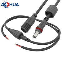Connecteur DC mâle femelle étanche 4A 20 AWG 2.1 2.5mm avec câble