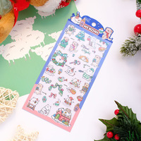 Nekoni joyeux noël étincelle Bling autocollants paillettes autocollants mignon lapin chat chien ours Animal PVC décalcomanie étanche autocollants
