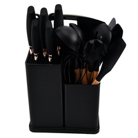 19 pièces Outils de cuisine Gadgets Manche en bois Outils de cuisine Ensemble d'ustensiles de cuisine Accessoires Ustensiles de cuisine Ensemble de couteaux