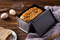 Mini moule à pain rectangulaire Pullman en alliage d'aluminium antiadhésif résistant à la chaleur avec couvercle réutilisable pour les hôtels et les boulangeries