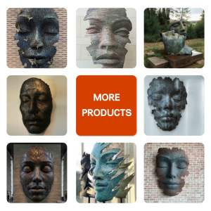 Statues de visage en bronze personnalisées, célèbres sculptures en bronze d'Igor <span class=keywords><strong>Mitoraj</strong></span> pour la décoration d'art public - Product Image 3