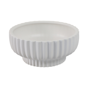 Ciotola con piedistallo scanalato per decorazione tavolino da caffè, complemento d'arredo moderno per la casa, centrotavola per bancone cucina - Product Image 4