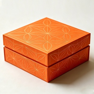Cajas de Regalo de Cartón Rígido con Tapa Dura de Papel Naranja Magnético de Lujo Personalizadas <span class=keywords><strong>para</strong></span> Conjuntos de Regalo - Product Image 5
