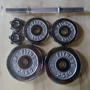 Fitness Dumbbell Barbell Disc Placas de peso estándar de hierro fundido con acabado cromado de 1 pulgada - Product Image 6