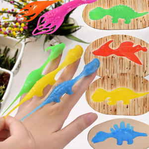 ของเล่นหนังสติ๊กนิ้วมือรูปไก่ ของเล่นสร้างสรรค์คลายเครียด สนุกสนาน กดติดผนังได้ รูปไดโนเสาร์ สำหรับเด็กผู้ชาย ทำจากยาง - Product Image 3