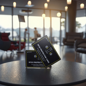 بطاقة أعمال مخصصة من البلاستيك PVC مضادة للسرقة وحاجبة لترددات RFID 13.56 ميجاهرتز، بطاقة عضوية صغيرة، بطاقة ائتمان مصرفية للدفع - Product Image 1