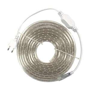 Striscia LED 220V, 60 LED/m, 10W/m, 5m, 3200K, ideale per illuminazione decorativa e ambientale in case e spazi commerciali. - Product Image 1