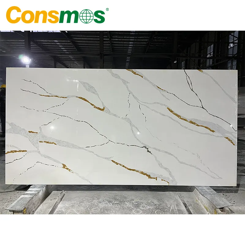 Wholesale Quartz Stone Calacatta White Quartz Stone Price Natural Quartz Stone Slabs