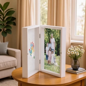 <span class=keywords><strong>Cadre</strong></span> souvenir empreinte de main en gros, type livre à pages tournantes, panneaux acryliques DIY, fente photo, couleur personnalisée - Product Image 4