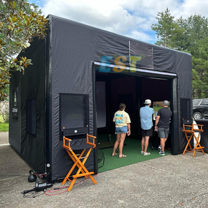 गर्म बिक्री पोर्टेबल आउटडोर आउटडोर आउटडोर आउटडोर गोल्फ अभ्यास इंफ्लेटेबल गोल्फ सिम्युलेटर टेंट उच्च प्रभाव स्क्रीन के साथ पिंजरे - Product Image 4