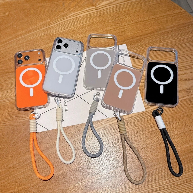 Wrist Strap Magnetic Case for iPhone 18 17 Pro Max 16e 16 Pro 15 14 13 12 11 Pro 12 Mini 13 Mini Xs Max XR 7 8 Plus Case Cover