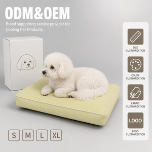 Lit rafraîchissant d'été pour <span class=keywords><strong>chien</strong></span> en tissu soie glacée, respirant, pour chat, blanc, antidérapant, lavable, <span class=keywords><strong>tapis</strong></span> de couchage pour petits et moyens animaux - Product Image 1