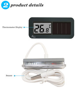 S-W11 termometer rumah tangga bayi energi surya, termometer Digital terpasang di dinding kulkas Mini Jendela luar ruangan - Product Image 4
