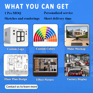 Structure en acier véranda préfabriquée chambre en verre maison mobile cabine modulaire pour villa hôtel jardin - Product Image 3