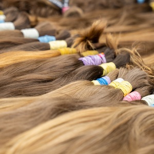 Prix d'usine Genius Weft Extensions de cheveux humains 100% Cheveux Remy bruts Double Drawn Balayage Blond Hybride Weft Sans Retour Fournisseur - Product Image 6