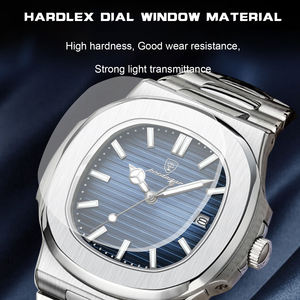 Nuevo Reloj POEDAGAR 613 de Moda para Hombre, Reloj de Pulsera de Lujo de Acero Inoxidable, Relojes de Cuarzo Resistentes al Agua, Reloj Luminoso con Fecha para Hombre - Product Image 4