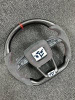 Volant en cuir et fibre de carbone personnalisé pour Audi A6 A3 A4 A5 Q5 RS3 RS7 Q7 C6 C8 A8 S6 S7 2018-2024