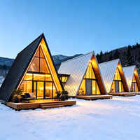 Cabaña Triangular de Glamping con Materiales Ecológicos, Suministro a Granel para el Desarrollo de Resorts Turísticos