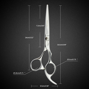 Tijeras de <span class=keywords><strong>peluquería</strong></span> profesionales de acero inoxidable, 6 pulgadas, superalta calidad - Product Image 3