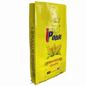 Chất lượng cao PP dệt túi gạo tái chế Đóng gói bao Bopp nhiều lớp sử dụng 25kg 40kg 50kg PP dệt túi 10 kg