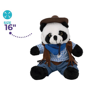 8200 Adorabile Peluche Gigante di <span class=keywords><strong>Panda</strong></span> con Cappello da Cowboy, Morbido Pupazzo Imbottito, Regalo di Natale per Bambini, Peluche di <span class=keywords><strong>Panda</strong></span> Gigante - Product Image 2