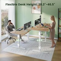 Bureau électrique moderne en acier réglable en hauteur 63,0 x 27,6 pouces pour bureau à domicile, ordinateur, position assise-debout, préréglages mémoire, ergonomique