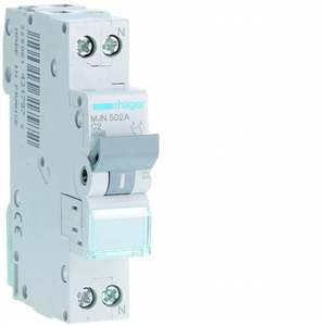 MJN502A Personalizzabile con Hagers MCB 4500A 1P+N curva C 2A 1 modulo - Product Image 1