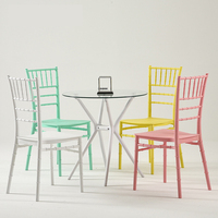 Chaises Tiffany en acrylique pour hôtel, prix d'usine, chaises en plastique pour événements, mariages et fêtes