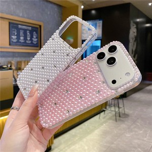 Senyork luxury design bling diamond pearl girls mobile phone case for iPhone 11 12 13 14 15 16 17Air scratch protect <b>cover</b> - Product Image 3