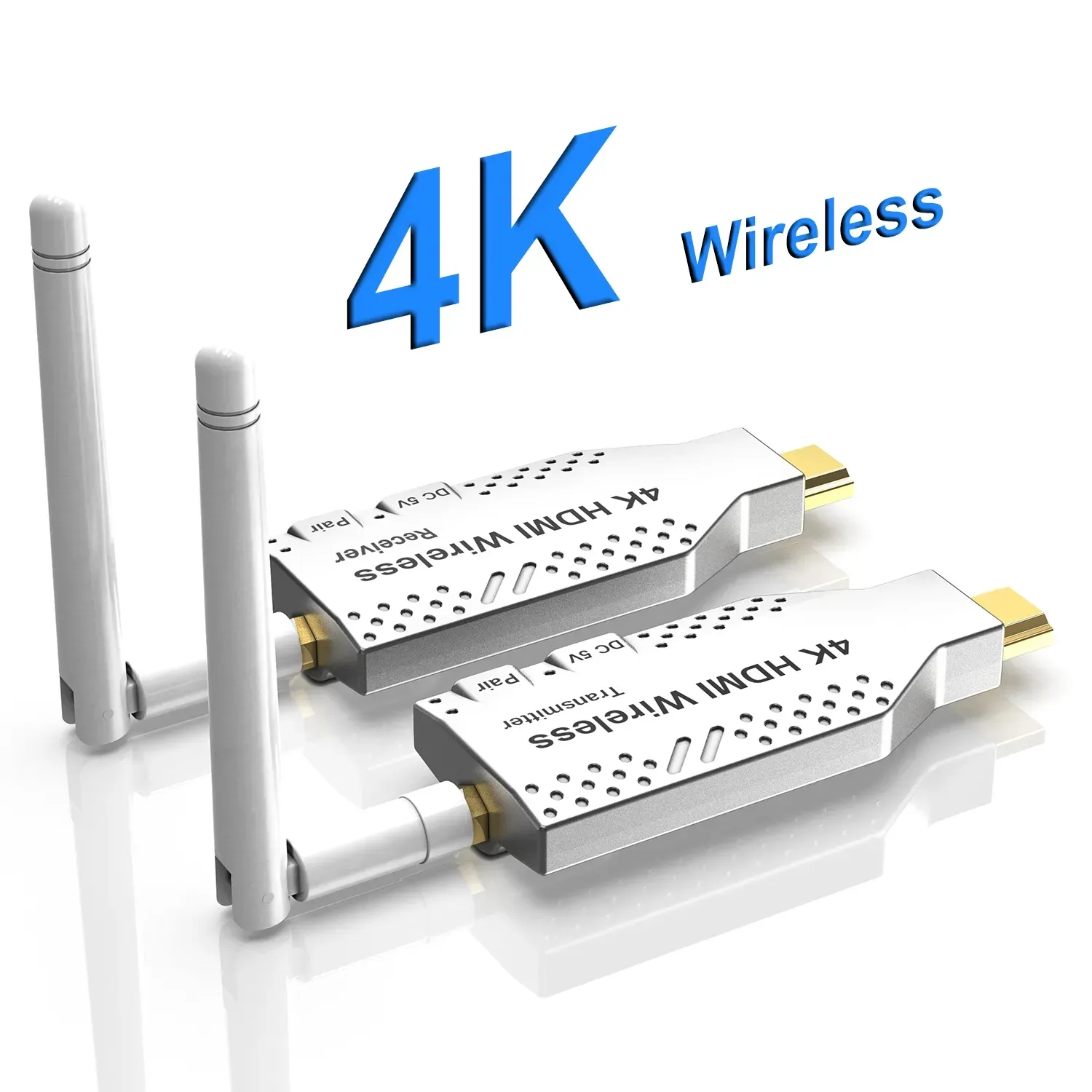 Adaptador de pantalla macho HDMI inalámbrico 4K, transmisor y receptor de Audio y vídeo, extensor 4K 30Hz para ordenador portátil, PC, DVD a Monitor de TV