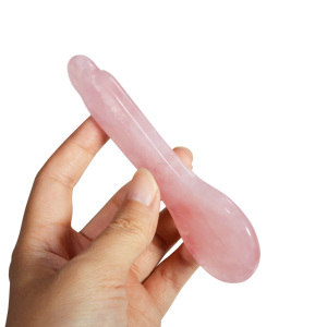 Quartz Rose Naturel Forme de Coeur Gua Sha Masseur Facial Bâton d'Acupression Visage Acupuncture Rose Grattage Massage Thérapie - Product Image 4