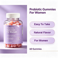 Complément alimentaire digestif, gommes probiotiques pour adultes, santé immunitaire et digestive, 60 gommes probiotiques végétaliennes pour femmes, marque privée TK