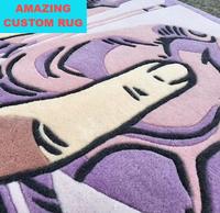 Grands tapis Bape 3D découpés en forme irrégulière, tapis de luxe faits à la main, tapis touffetés sur mesure