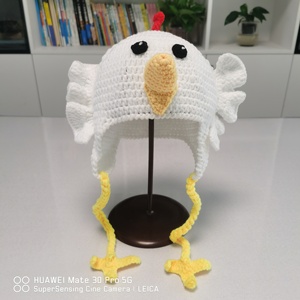 Gorro <span class=keywords><strong>de</strong></span> Gallo Navideño Hecho a Mano con Orejeras <span class=keywords><strong>de</strong></span> Ganchillo para Niños y Adultos en Algodón Suave, Múltiples Tallas para Deportes al Aire Libre, Fiestas y Pesca - Product Image 2