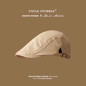 หมวกทรงนิวส์บอยสีพื้นสไตล์เรโทร หมวกเบเร่ต์อเนกประสงค์เรียบง่าย รุ่นลำลองสำหรับทุกฤดูกาล - Product Image 1