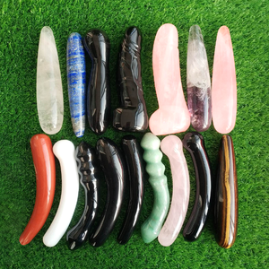 Varita de Masaje de Cuarzo Rosa y Bolas de Dildo para Despertar el Deseo Sexual, 100% Impermeable, 18cm, Portátil, Hecha a Mano, Varita Yoni para Mujeres - Product Image 5