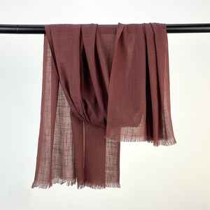 イスラム教ファッションカスタムSheila女性用スラブツイル平野織りヘッドショールコットンヒジャブイスラム教徒ポリエステルスカーフターバン女性用 - Product Image 4