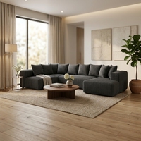 Ensemble de canapés en tissu en forme de U pour appartement, hôtel, villa