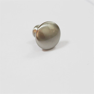 Bouton de meuble rond en alliage de zinc, finition nickel brossé, poignée de tiroir de garde-robe minimaliste A0459, décoration d'intérieur durable - Product Image 3