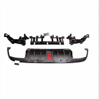 Diffuseur W205 ABS Diffuseur de pare-chocs arrière Noir Becquet arrière avec embouts d'échappement pour Mercedes Benz Classe C W205 2015-2021 Sport