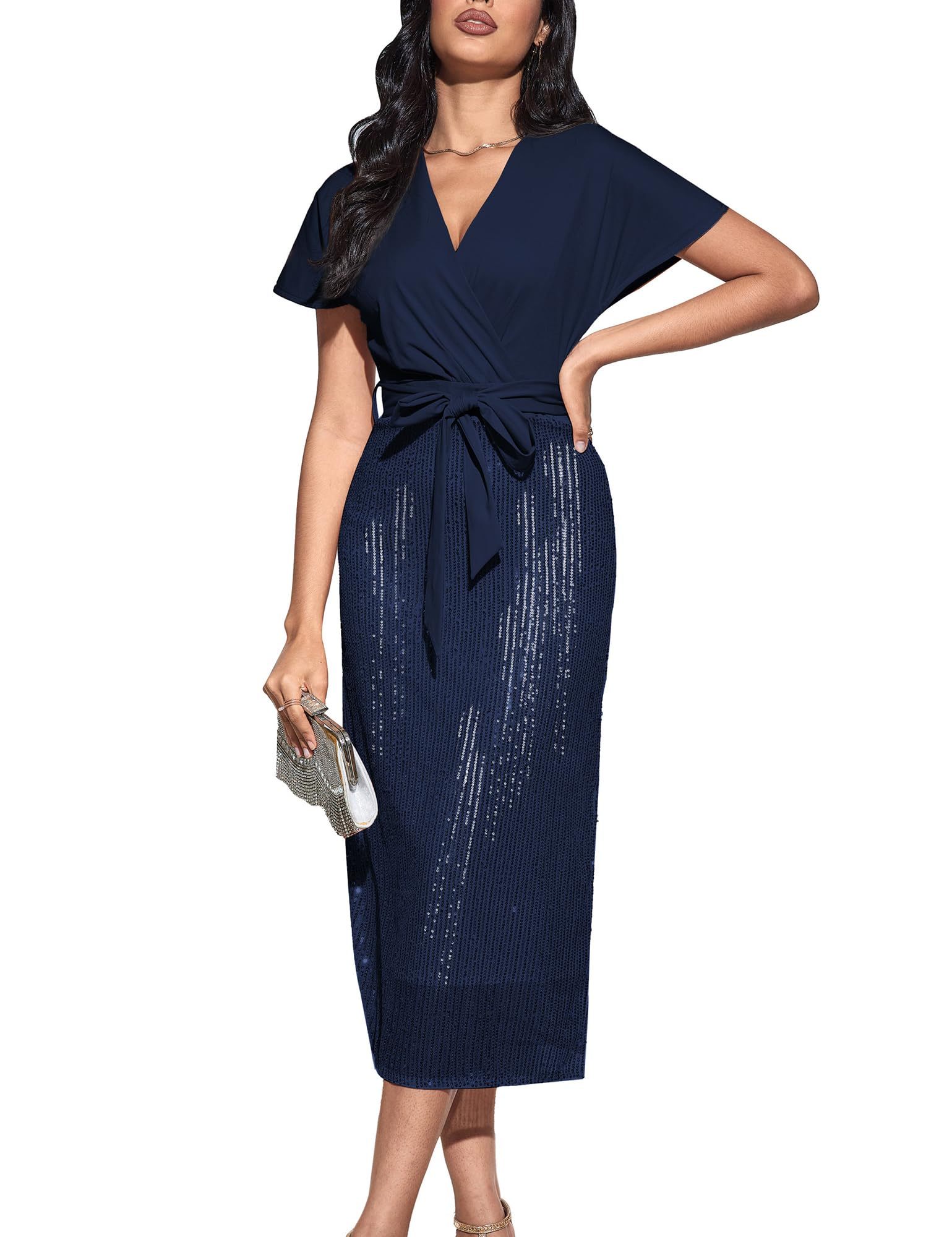 casual navy summer dress Ginny Medium Color:MACAROON 10% Elastane. xx_02Oct2025 Ronnie Starry Night Dress