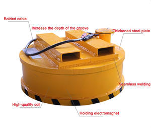 Électroaimant de levage pour plaques d'acier rondes de 5 tonnes, pour la manutention de ferraille sur grue - Product Image 5