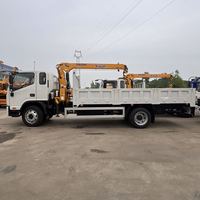 Camion grue JAC 4x2, moteur diesel 126 CV, grue de 3,2 tonnes, grue à flèche droite, camion de levage hydraulique pour la construction